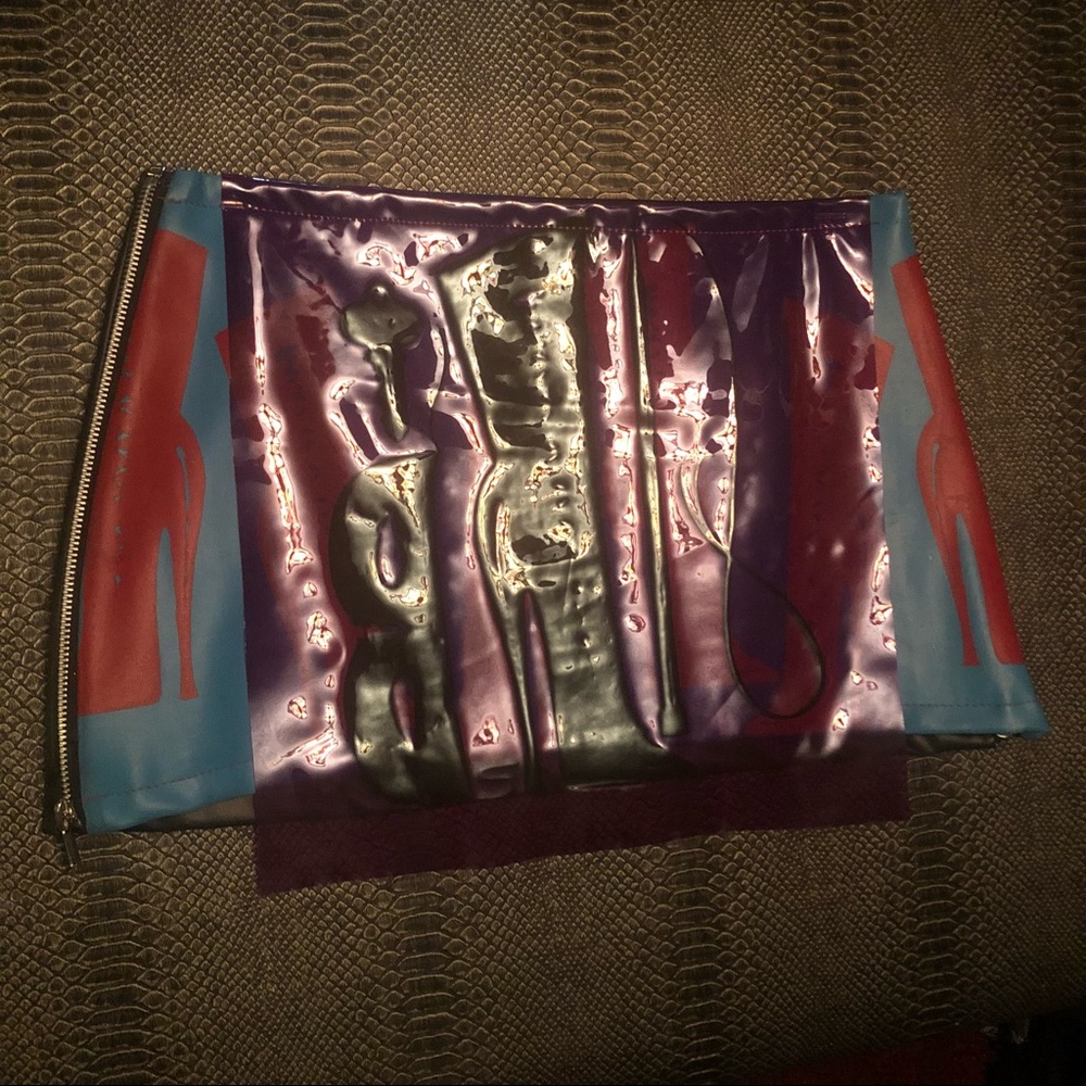 glamhead vinyl mini skirt